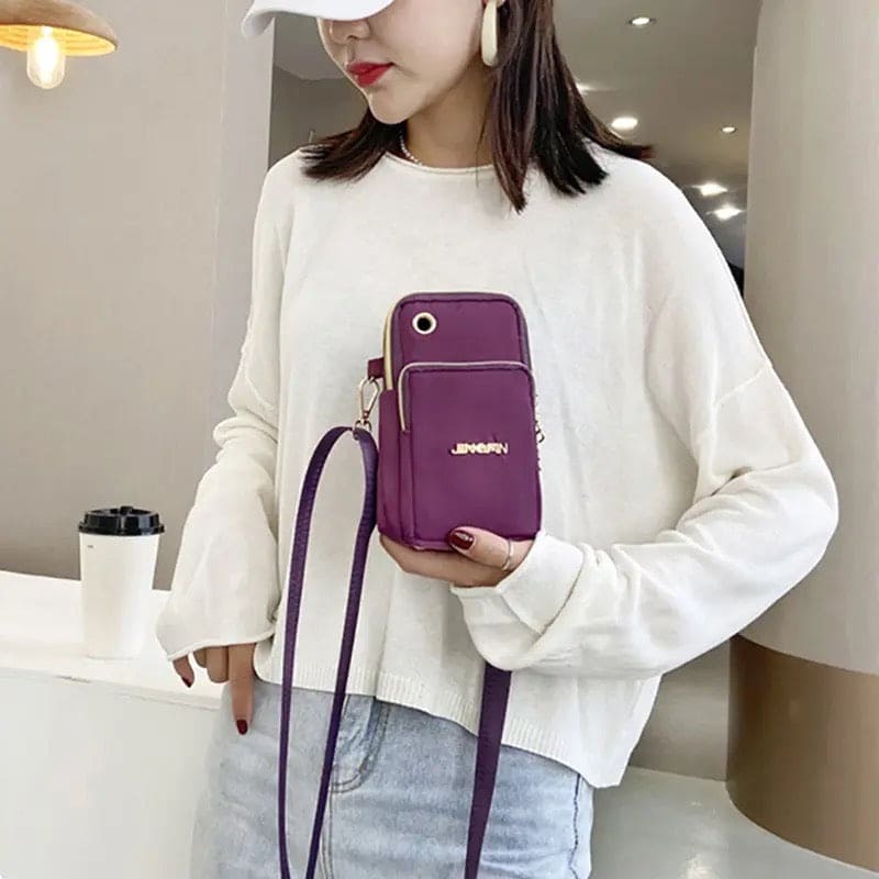Mobile Wallet Bag, Women Fashion Women Cross Body Bag, 3 Layer Mobile Pouch With Headphone Plug, Casual Waterproof Nylon Crossbody Bag, Small Cell Phone Handbag, Purse Sports Pouch Bag, Universal Mobile Phone Bag Mobile Wallet Bag, Women Fashion Women Cross Body Bag, 3 Layer Mobile Pouch With Headphone Plug, Casual Waterproof Nylon Crossbody Bag, Small Cell Phone Handbag, Purse Sports Pouch Bag, Universal Mobile Phone Bag